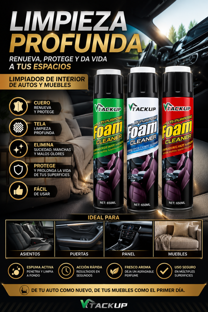 Limpiador de interiores para autos y muebles